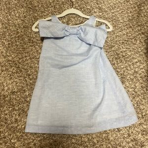 Lolli Bow Back Dress- Beach Glass Blue